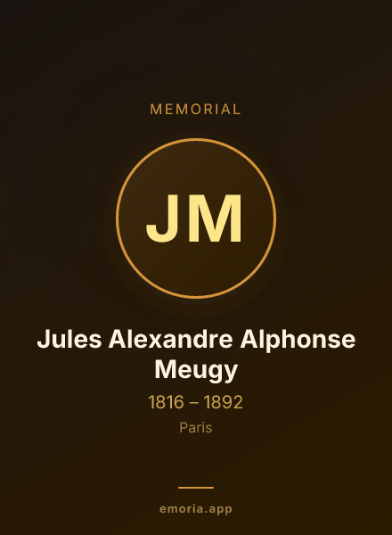 Memorial portrait of Jules Alexandre Alphonse Meugy