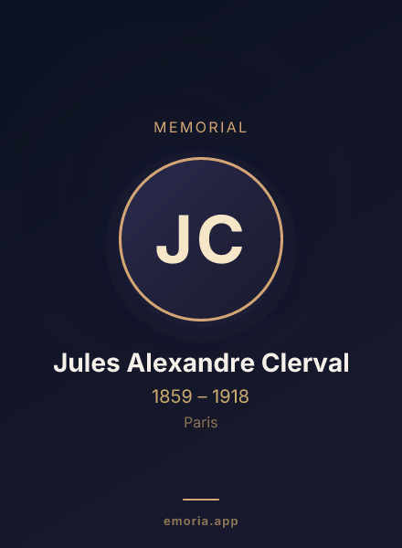 Memorial portrait of Jules Alexandre Clerval