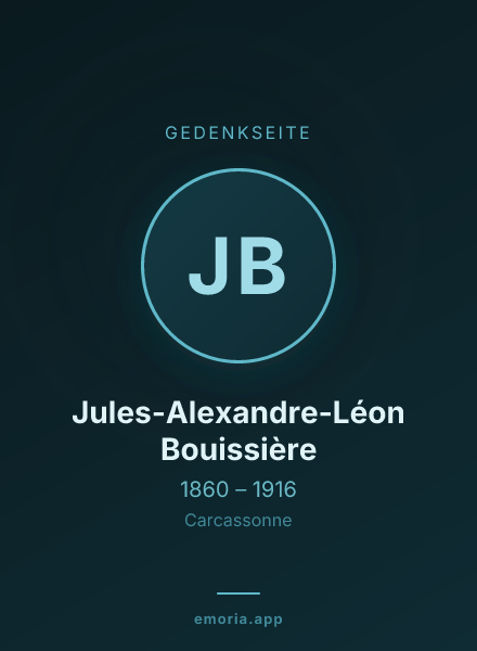 Gedenkportrait von Jules-Alexandre-Léon Bouissière