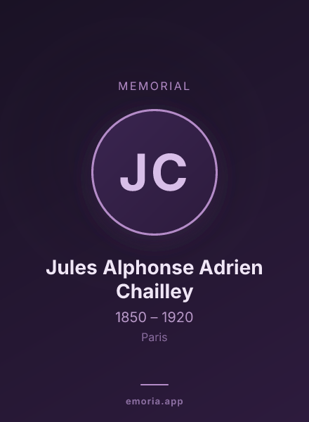 Memorial portrait of Jules Alphonse Adrien Chailley
