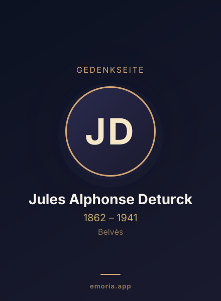 Gedenkportrait von Jules Alphonse Deturck