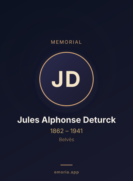 Memorial portrait of Jules Alphonse Deturck