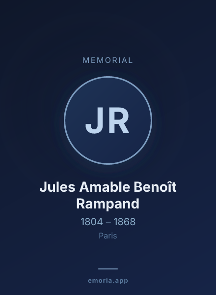 Memorial portrait of Jules Amable Benoît Rampand