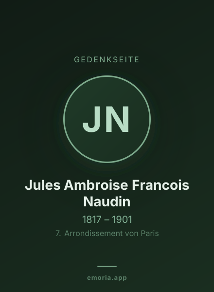 Gedenkportrait von Jules Ambroise Francois Naudin