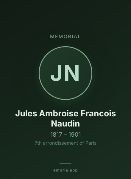 Memorial portrait of Jules Ambroise Francois Naudin