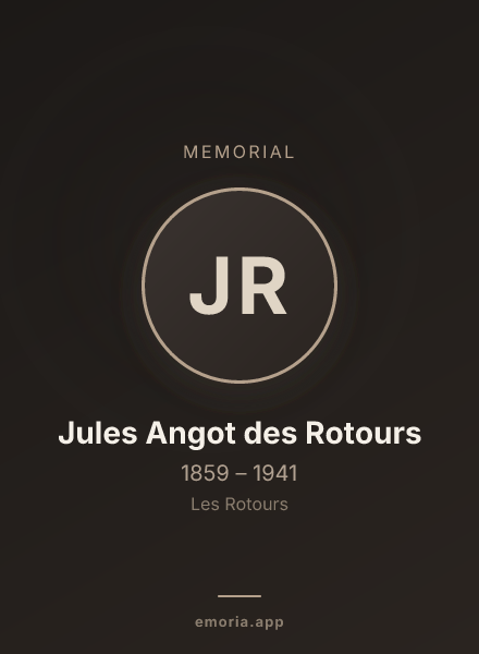Memorial portrait of Jules Angot des Rotours