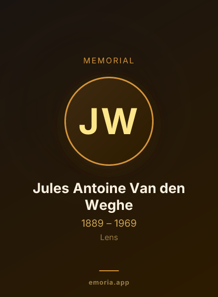 Memorial portrait of Jules Antoine Van den Weghe