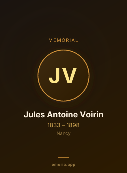 Memorial portrait of Jules Antoine Voirin