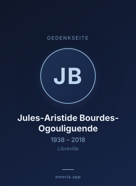 Gedenkportrait von Jules-Aristide Bourdes-Ogouliguende