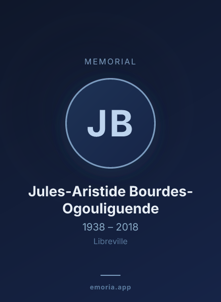 Memorial portrait of Jules-Aristide Bourdes-Ogouliguende