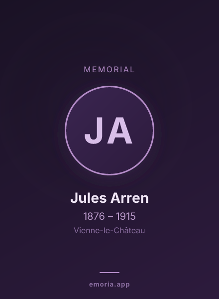 Memorial portrait of Jules Arren