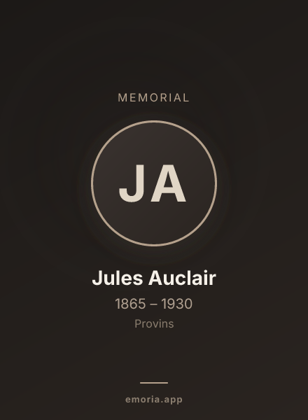 Memorial portrait of Jules Auclair