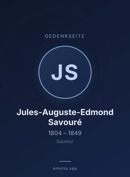 Gedenkportrait von Jules-Auguste-Edmond Savouré