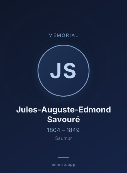 Memorial portrait of Jules-Auguste-Edmond Savouré