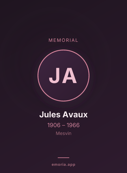 Memorial portrait of Jules Avaux