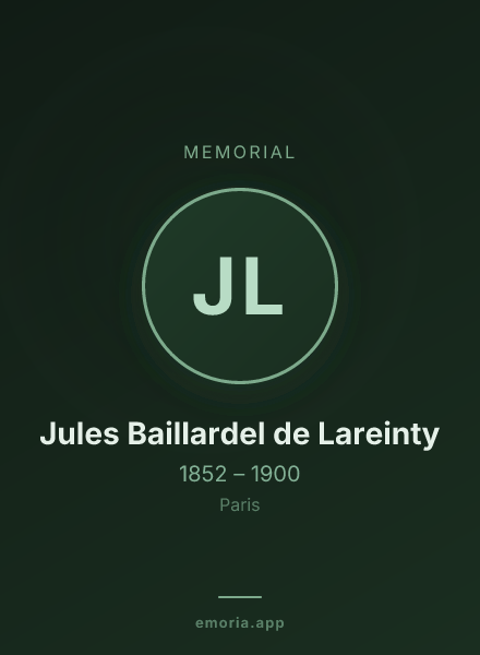 Memorial portrait of Jules Baillardel de Lareinty