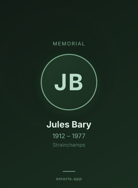 Memorial portrait of Jules Bary