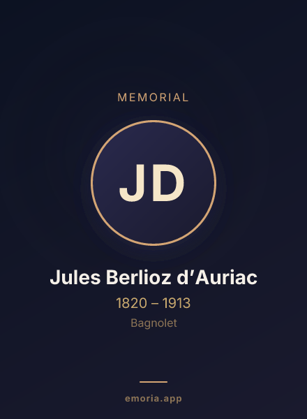 Memorial portrait of Jules Berlioz d’Auriac