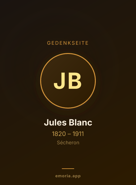 Gedenkportrait von Jules Blanc
