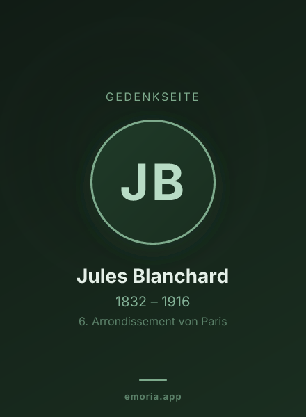 Gedenkportrait von Jules Blanchard