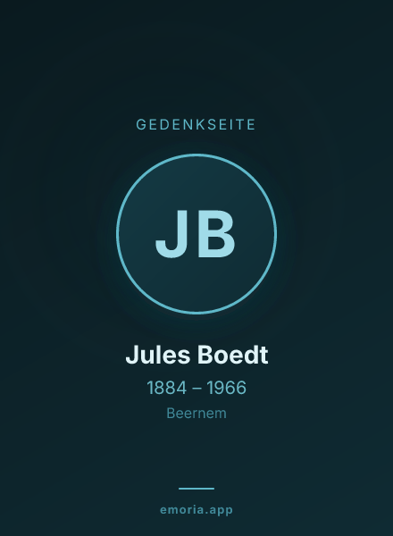 Gedenkportrait von Jules Boedt