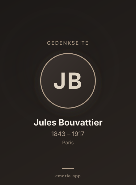 Gedenkportrait von Jules Bouvattier