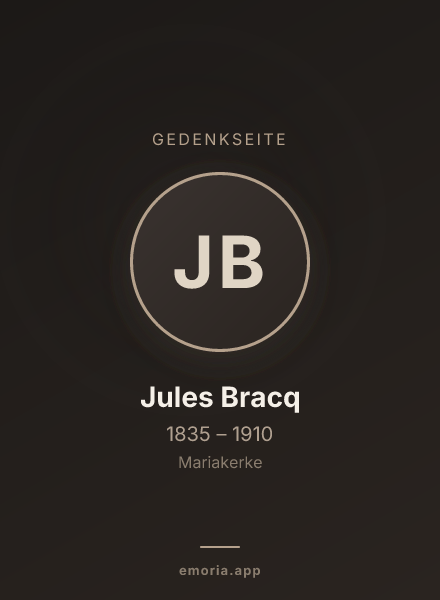 Gedenkportrait von Jules Bracq