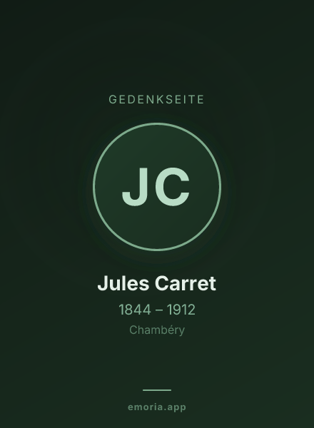 Gedenkportrait von Jules Carret