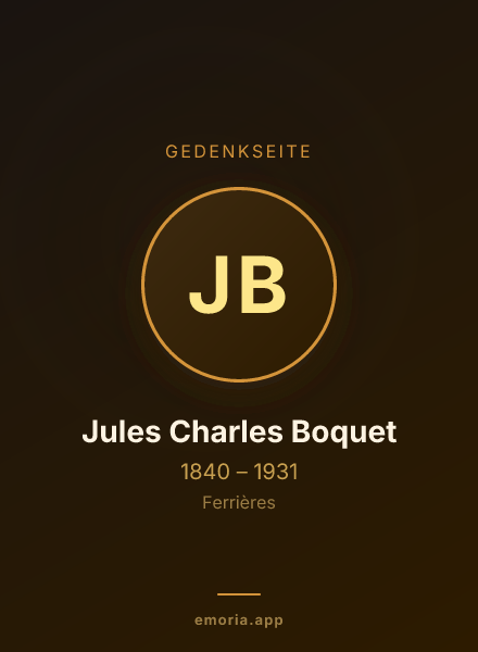 Gedenkportrait von Jules Charles Boquet