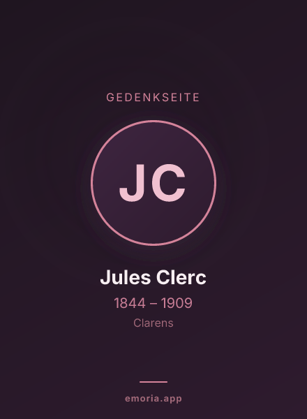 Gedenkportrait von Jules Clerc
