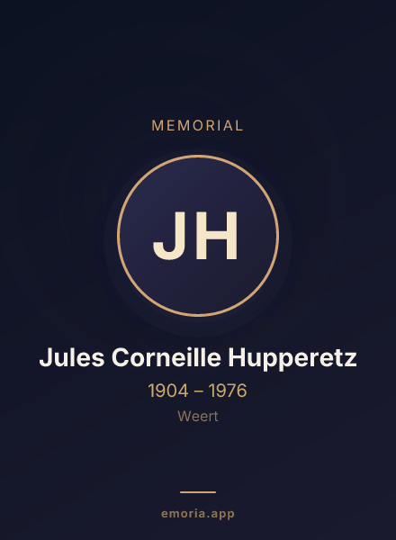 Memorial portrait of Jules Corneille Hupperetz