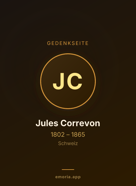 Gedenkportrait von Jules Correvon