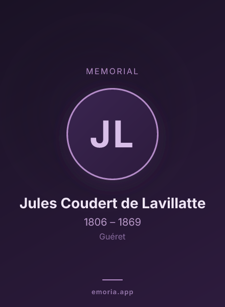 Memorial portrait of Jules Coudert de Lavillatte