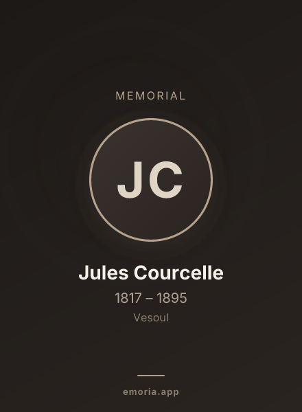 Memorial portrait of Jules Courcelle
