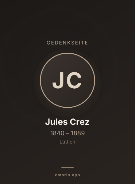 Gedenkportrait von Jules Crez