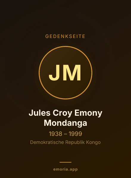 Gedenkportrait von Jules Croy Emony Mondanga