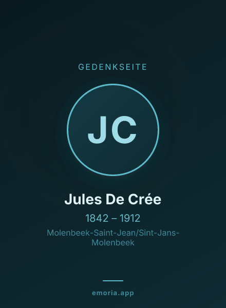 Gedenkportrait von Jules De Crée