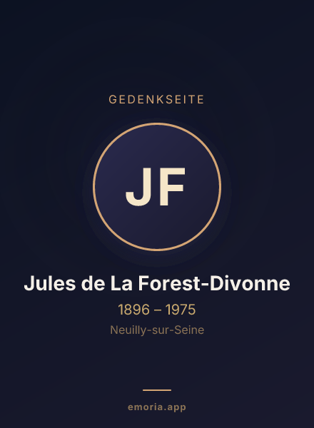 Gedenkportrait von Jules de La Forest-Divonne
