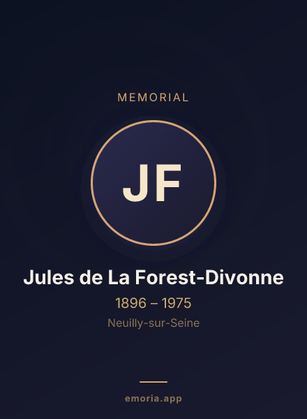 Memorial portrait of Jules de La Forest-Divonne