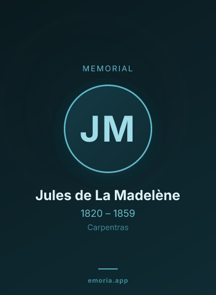 Memorial portrait of Jules de La Madelène