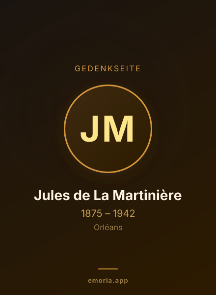 Gedenkportrait von Jules de La Martinière