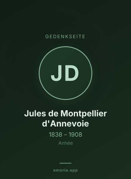 Gedenkportrait von Jules de Montpellier d'Annevoie
