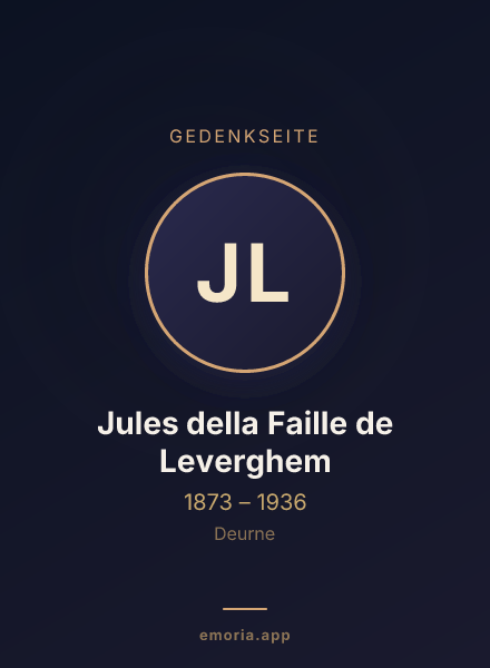 Gedenkportrait von Jules della Faille de Leverghem