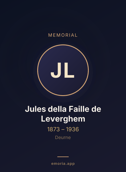 Memorial portrait of Jules della Faille de Leverghem