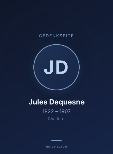 Gedenkportrait von Jules Dequesne