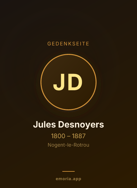 Gedenkportrait von Jules Desnoyers