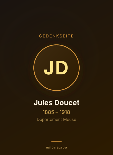 Gedenkportrait von Jules Doucet