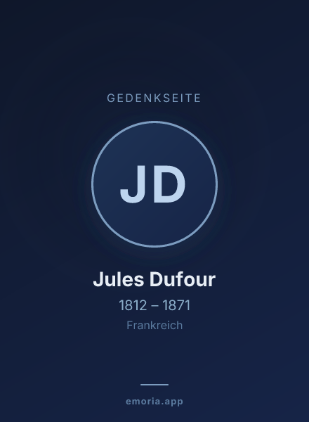 Gedenkportrait von Jules Dufour