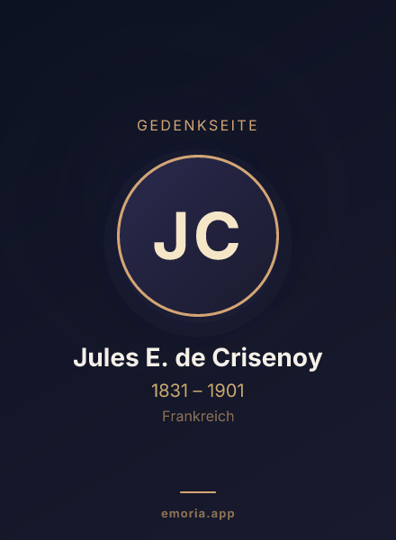 Gedenkportrait von Jules E. de Crisenoy