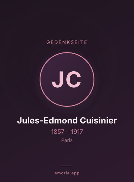 Gedenkportrait von Jules-Edmond Cuisinier